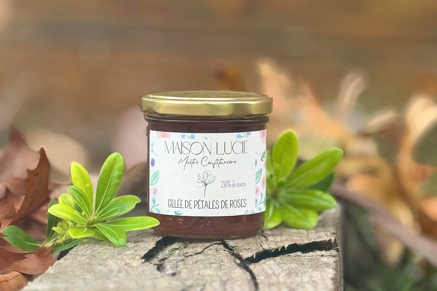 GELÉE DE PÉTALES DE ROSES 28% de sucre
