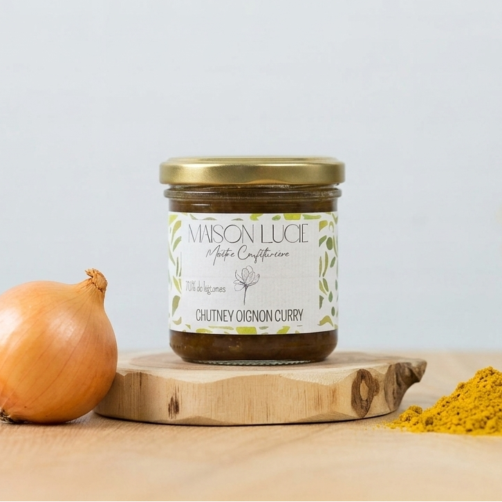 CHUTNEY OIGNONS CURRY 70 % de légumes