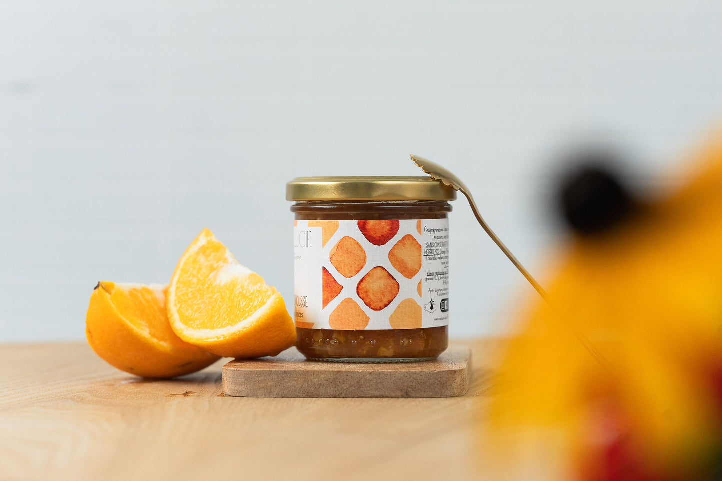 Confiture ORANGE PAMPLEMOUSSE aux épices de pain d'épices 70% de fruit