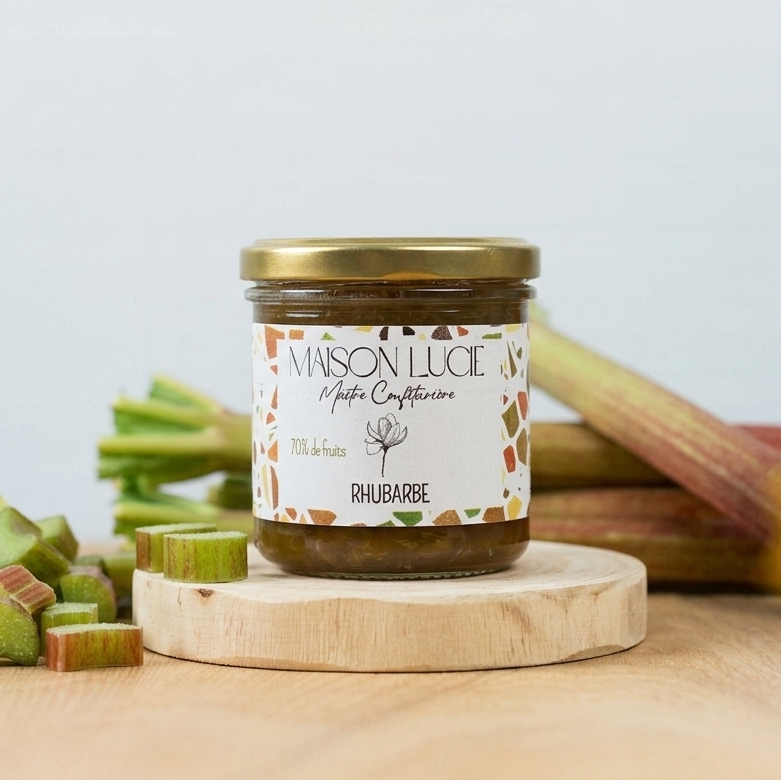 Confiture de RHUBARBE 70% de fruits