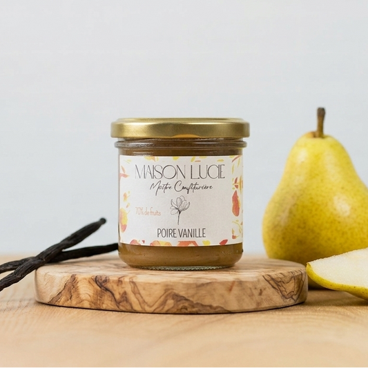 Confiture POIRE VANILLE 70% de fruits