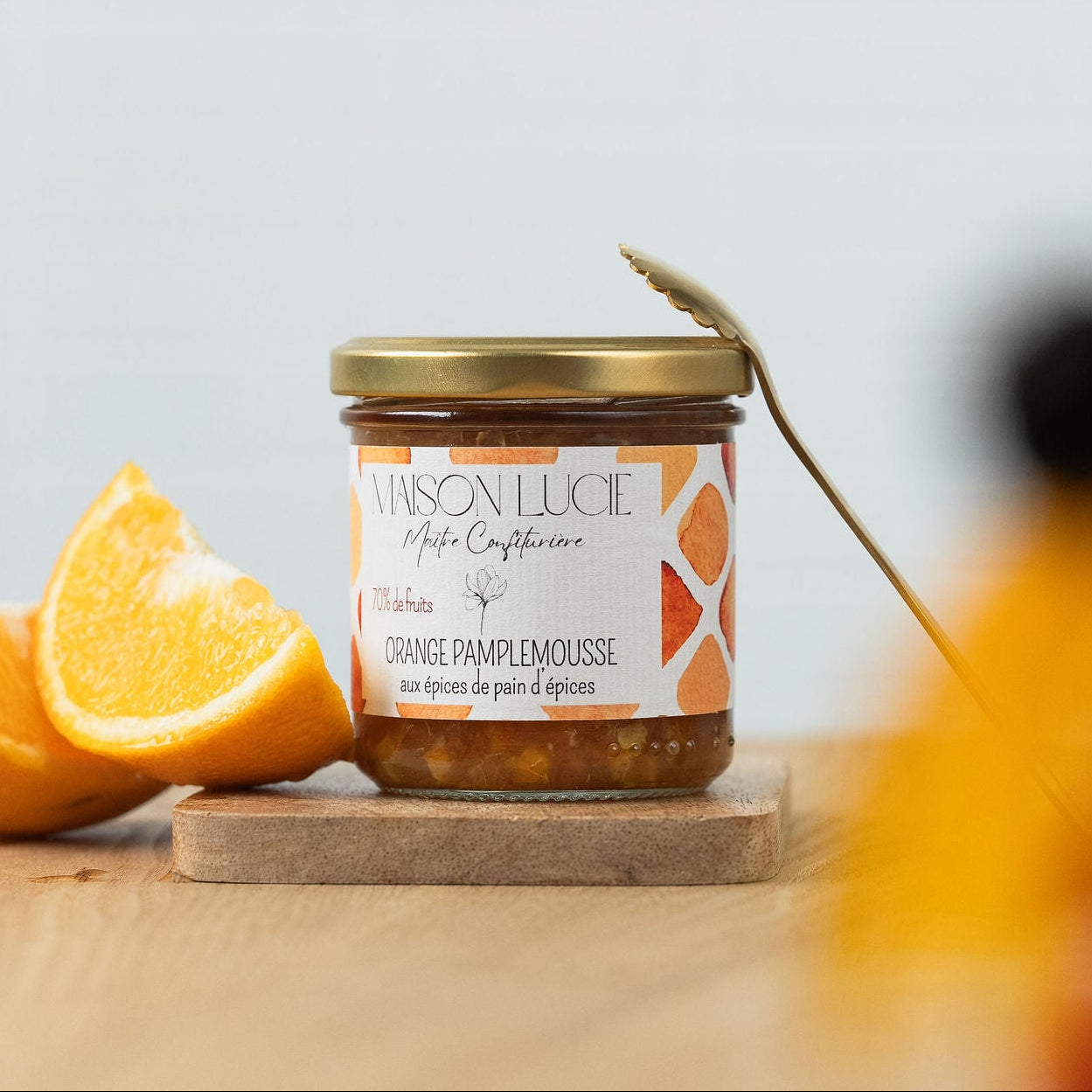 Confiture ORANGE PAMPLEMOUSSE aux épices de pain d'épices 70% de fruit